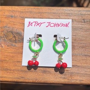 Betsey Johnson Cherry 🍒 earrings NEW